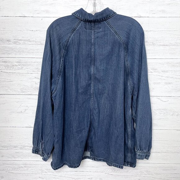 NEW Torrid Women's Tencel Chore Jacket Barn Coat Lightweight Jean Jacket Large - Picture 5 of 10